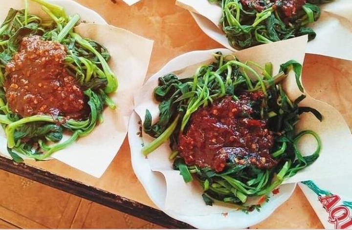 Rujak kangkung Cirebon